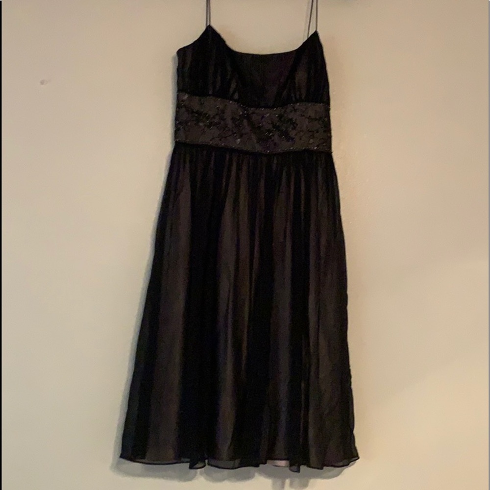 Black dress with gold undertone